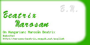 beatrix marosan business card